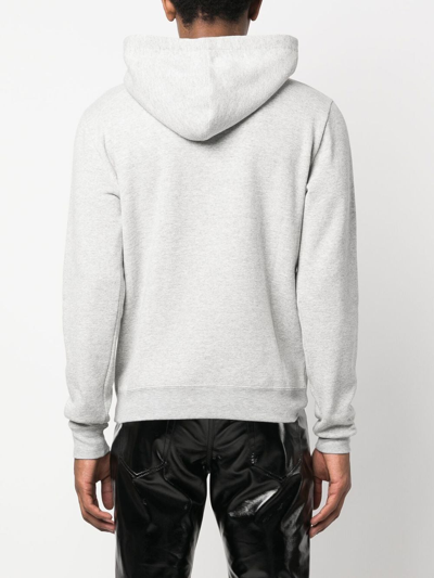 Saint Laurent Clown Logo Hoodie In Grey
