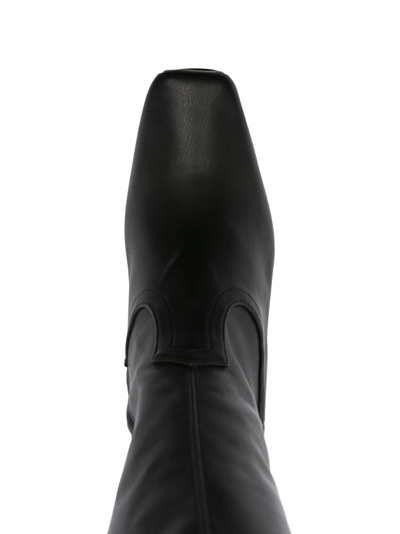 Shop Stella Mccartney 105mm Wedge-heel Knee-length Boots In Black