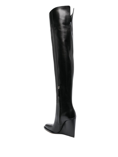 Shop Victoria Beckham 10mm Above-knee Length Boots In Black