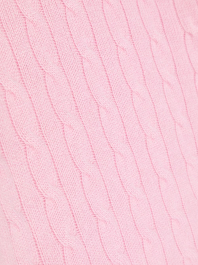 Shop Ralph Lauren Cable-knit Crewneck Jumper In Pink
