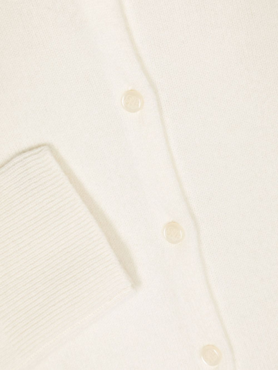 Shop Ralph Lauren Cashmere Button-up Cardigan In White