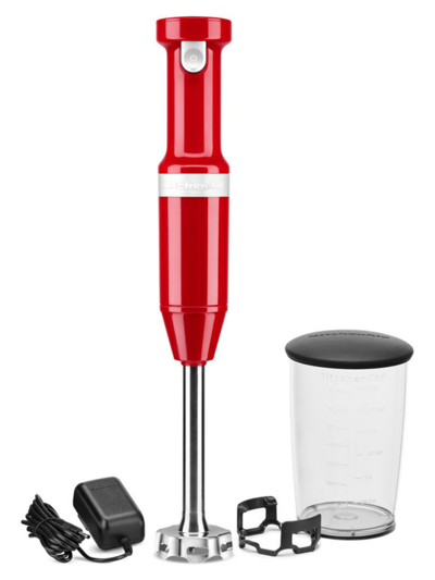 Shop Kitchenaid Cordless Variable-speed Immersion Blender With Whisk & Blending Jar In Empire Red