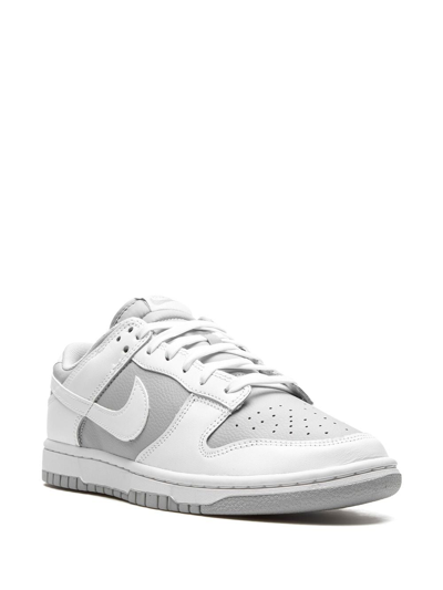 Nike Dunk Low Retro Sneakers In Grey Leather In Grey