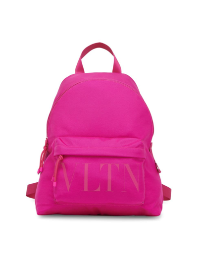 Shop Valentino Men's Technic Nylon Backpack In Pink