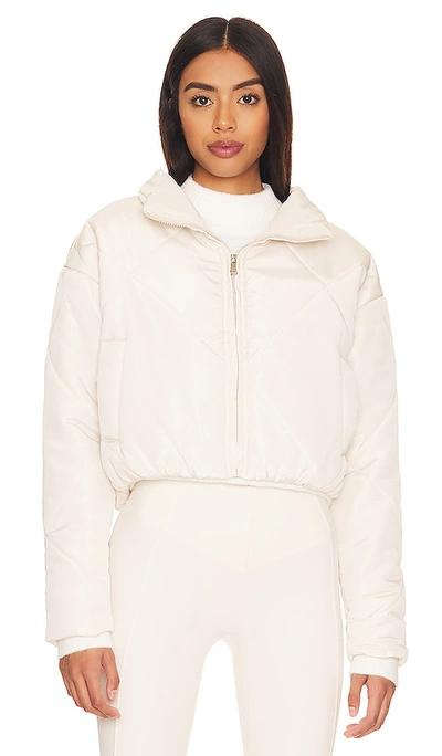Superdown Rania Cropped Jacket In Bone