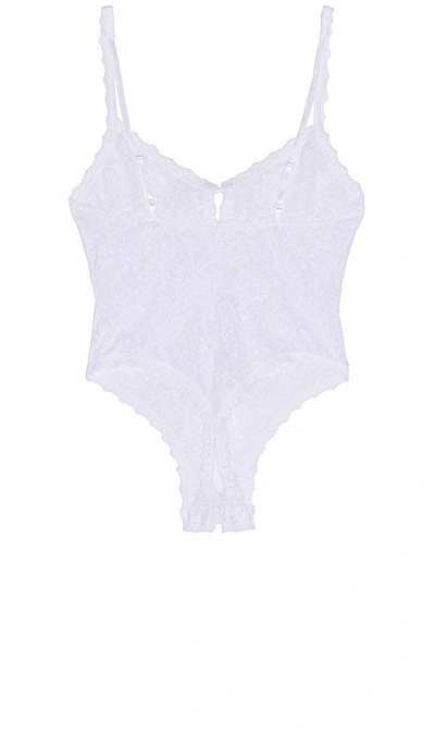 Hanky Panky X Revolve Open Gusset Keyhole Teddy In White