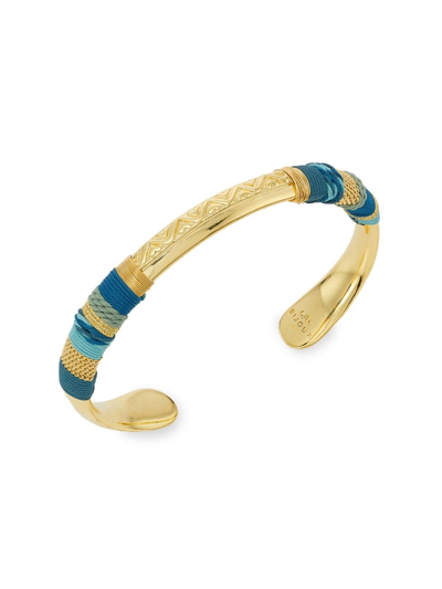 Gas Bijoux Women's Massai 24k Gold-plate & Cotton Cuff Bracelet In Gold  Green | ModeSens