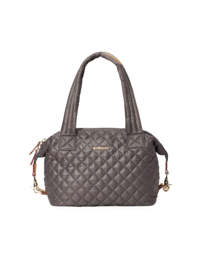 Shop Mz Wallace Women's Medium Sutton Quilted Tote Deluxe In Magnet