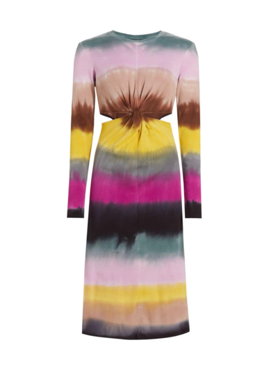 Shop Raquel Allegra Women's Nadia Twisted Cut Out Dress In Brighttd