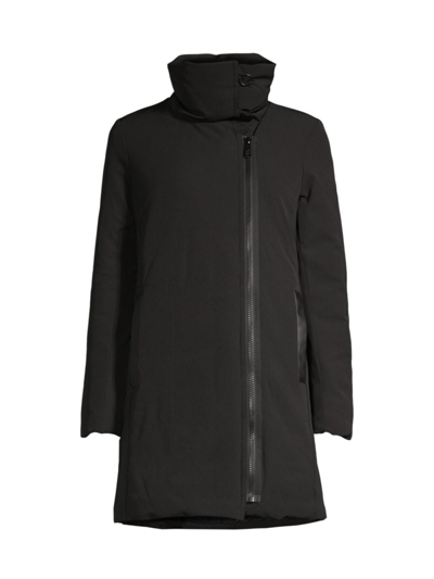 Shop Sam Edelman Women's Stretch Puffer Jacket In Black