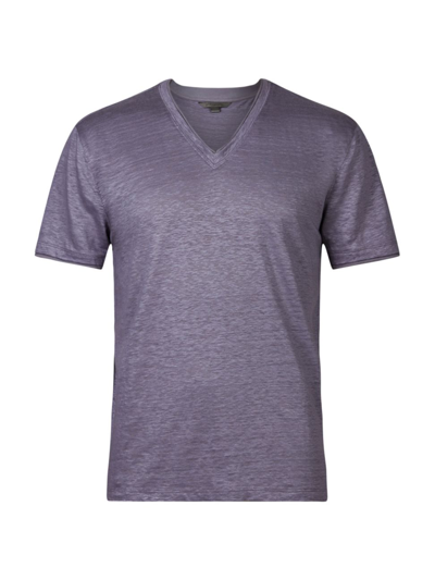 Shop John Varvatos Men's Wooster Slim-fit Linen V-neck T-shirt In Dry Lavender
