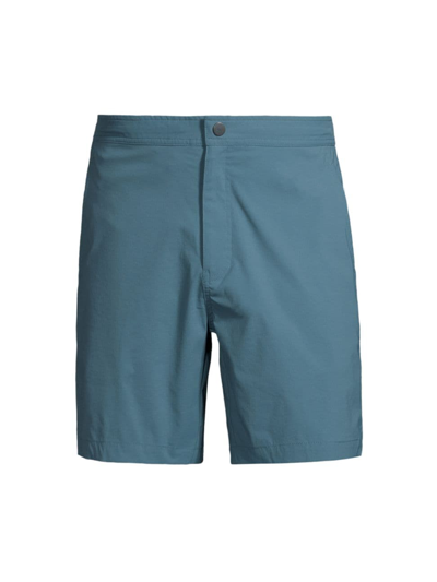 Shop Onia Men's Calder 7.5-inch Swim Shorts In Dark Denim
