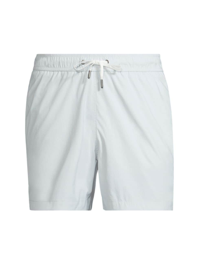 Shop Onia Men's Charles 5-inch Swim Shorts In Fog Blue