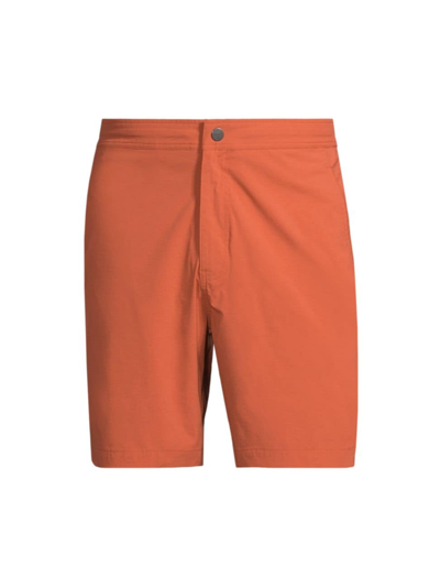Shop Onia Men's Calder 7.5-inch Swim Shorts In Burnt Ochre