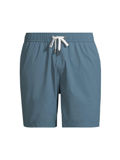 Shop Onia Men's Charles 7-inch Swim Shorts In Dark Denim