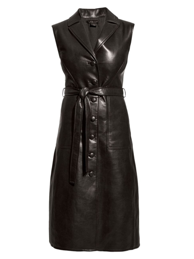 Shop As By Df Women's Lola Recycled Leather Dress In Black