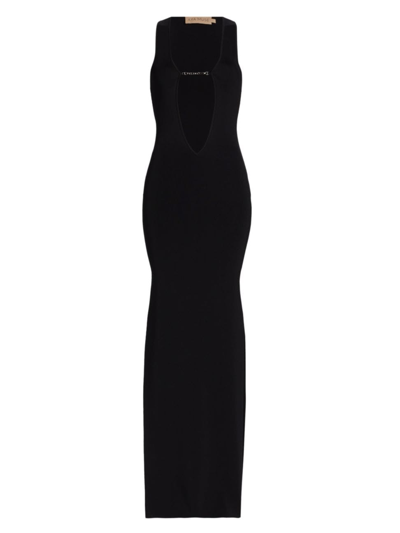 Shop Aya Muse Women's Bombu Knit Maxi Dress In Black