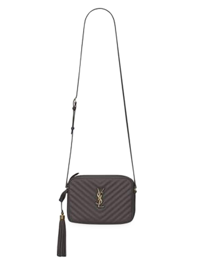 Shop Saint Laurent Women's Lou Camera Bag In Quilted Leather In Storm