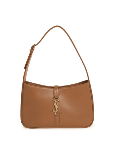 Shop Saint Laurent Women's Le 5 À 7 Hobo Bag In Smooth Leather In Dune