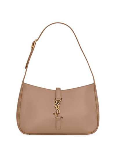 Shop Saint Laurent Women's Le 5 À 7 Hobo Bag In Smooth Leather In Rosy Sand