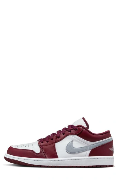 Shop Jordan Nike Air  1 Low Sneaker In Cherrywood Red/ Grey/ White