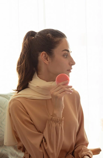 Shop Foreo Luna 4 Go Facial Cleansing & Massaging Device In Peach Perfect