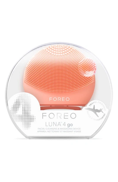 Shop Foreo Luna 4 Go Facial Cleansing & Massaging Device In Peach Perfect