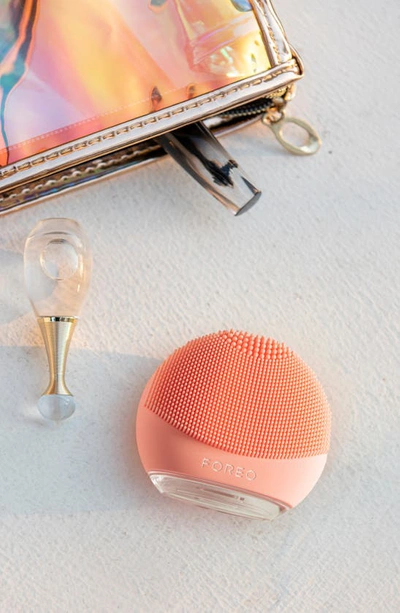 Shop Foreo Luna 4 Go Facial Cleansing & Massaging Device In Peach Perfect