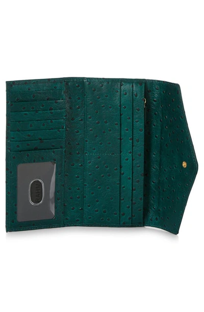 Brahmin Veronica Leather Envelope Wallet In Emerald