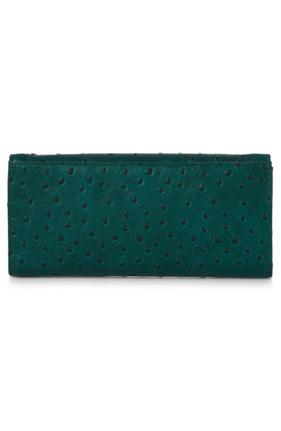 Brahmin Veronica Leather Envelope Wallet In Emerald