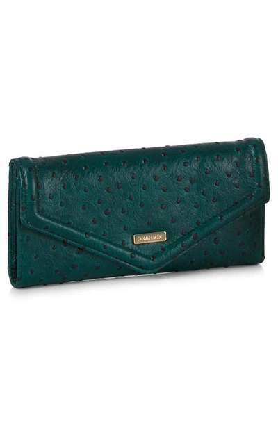 Brahmin Veronica Leather Envelope Wallet In Emerald