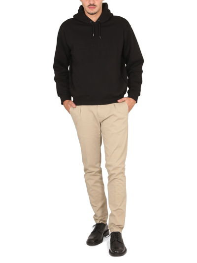 Aspesi Logo Detail Cotton Sweatshirt In Black | ModeSens