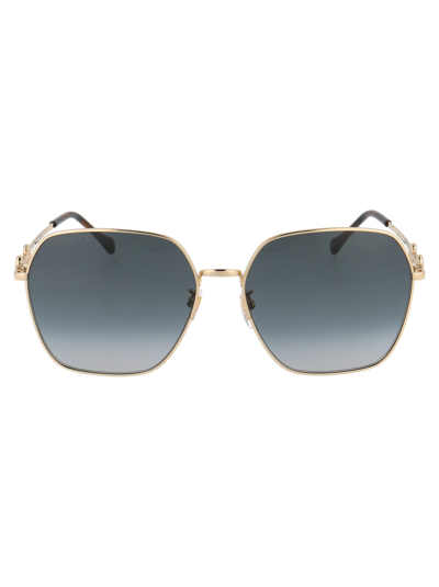 Shop Gucci Gg0882sa Sunglasses In 001 Gold Gold Grey