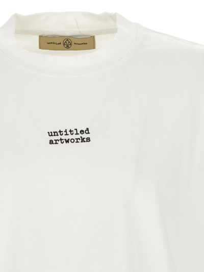 Shop Untitled Artworks Logo Tee In Bianco