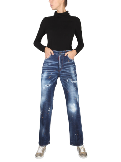Shop Dsquared2 Jeans Roadie In Blu