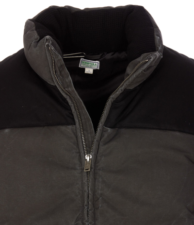 Shop Guess Gusa Canvas Puffer Down Jacket In Black
