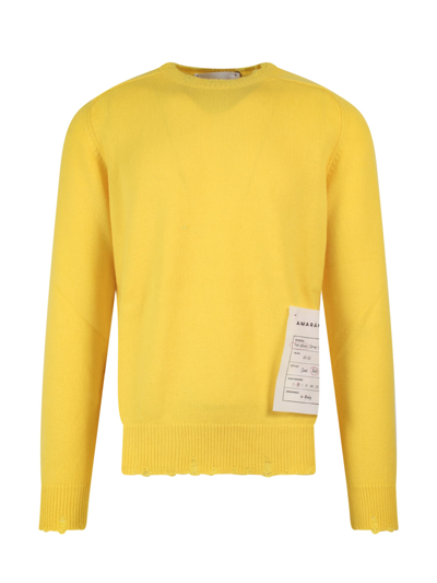 Shop Amaranto Sweater In Yellow