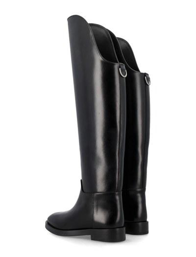 Shop Durazzi Milano Equestrian High Boots In Black