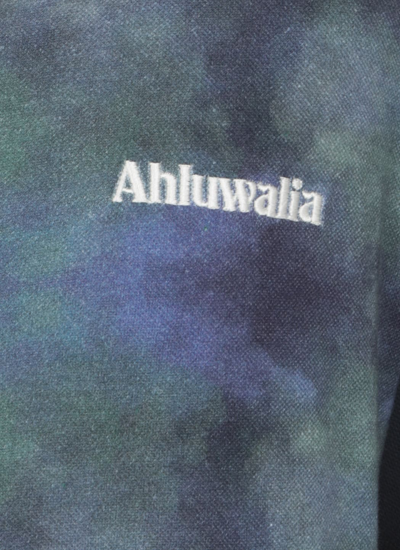 Shop Ahluwalia Shakti Long Sleeves Polo Shirt In Navy