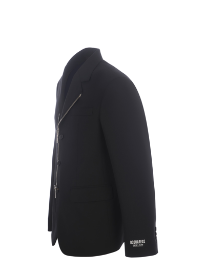 Shop Dsquared2 Jacket  Ceresio 9 In Wool Canvas In Nero