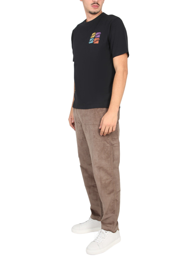 Shop Ps By Paul Smith Happy T-shirt In Nero