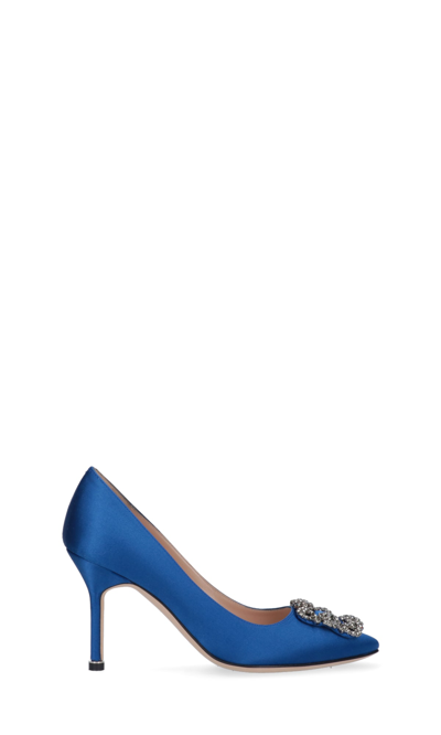 Shop Manolo Blahnik High-heeled Shoe In Blue