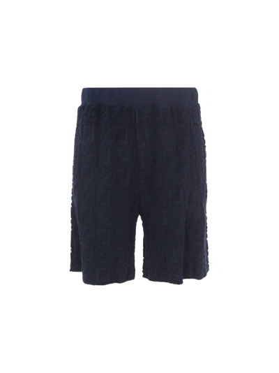 Shop Fendi Shorts In Navy