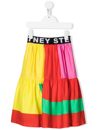 Shop Stella Mccartney Multicolor Lyocell Trousers