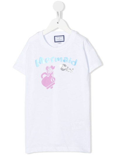 Shop Simonetta White Cotton Tshirt In Bianco