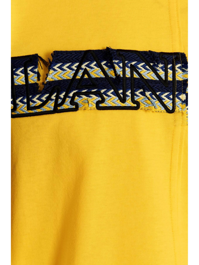 Shop Lanvin Yellow Cotton T-shirt In Giallo