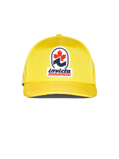 Shop Dsquared2 Yellow Invicta Baseball Cap In Giallo