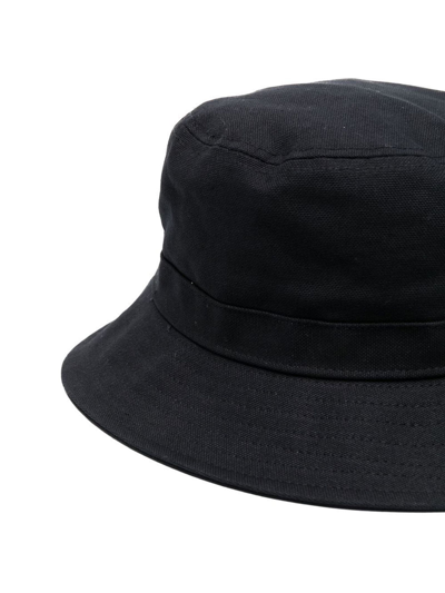 Shop Carhartt Black Cotton Bucket Hat In Nero