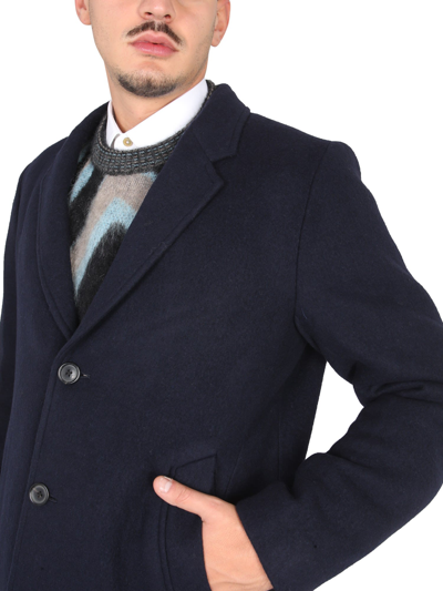 Shop Ps By Paul Smith Single-breasted Coat In Blu