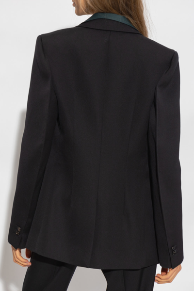 Shop Bottega Veneta Compact Wool Jacket In Black